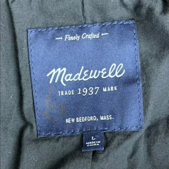 Madewell Session Jacket Large Black Coat Bomber - Picture 7 of 8